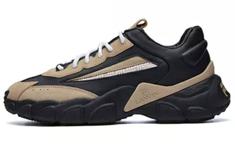 FILA Lanvin X FILA Low Top Running Shoes Black/Yellow
