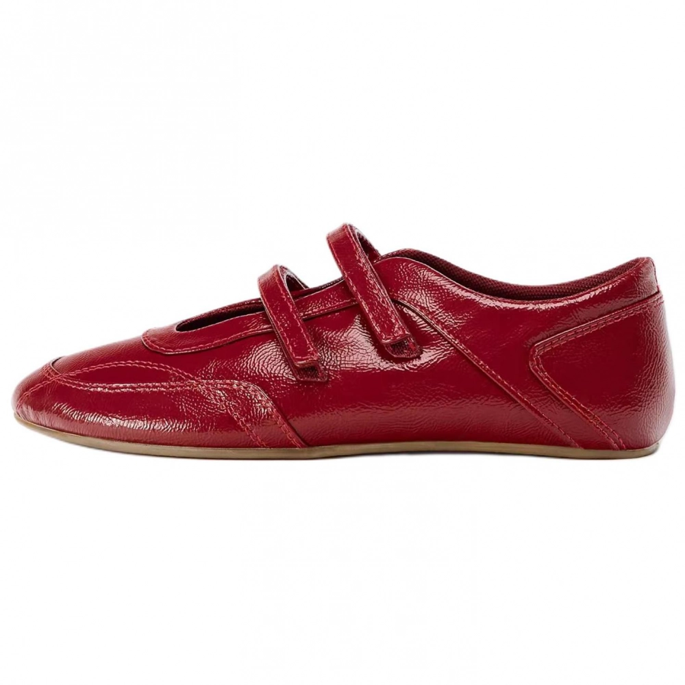 ZARA New Year Casual Single Shoes 0.5cm Women's Red
