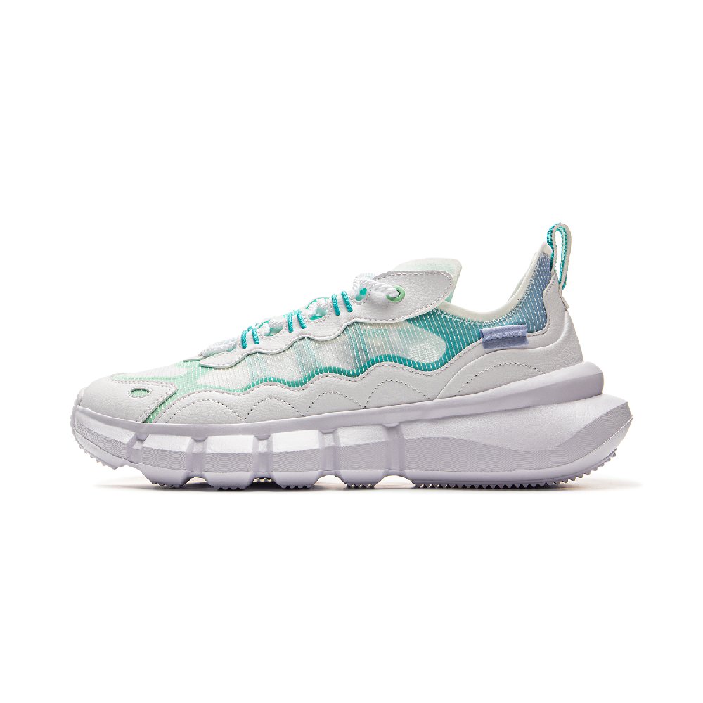 LiNing Anti Slip Wear Resistant Low Top Basketball Shoes Men's White Green