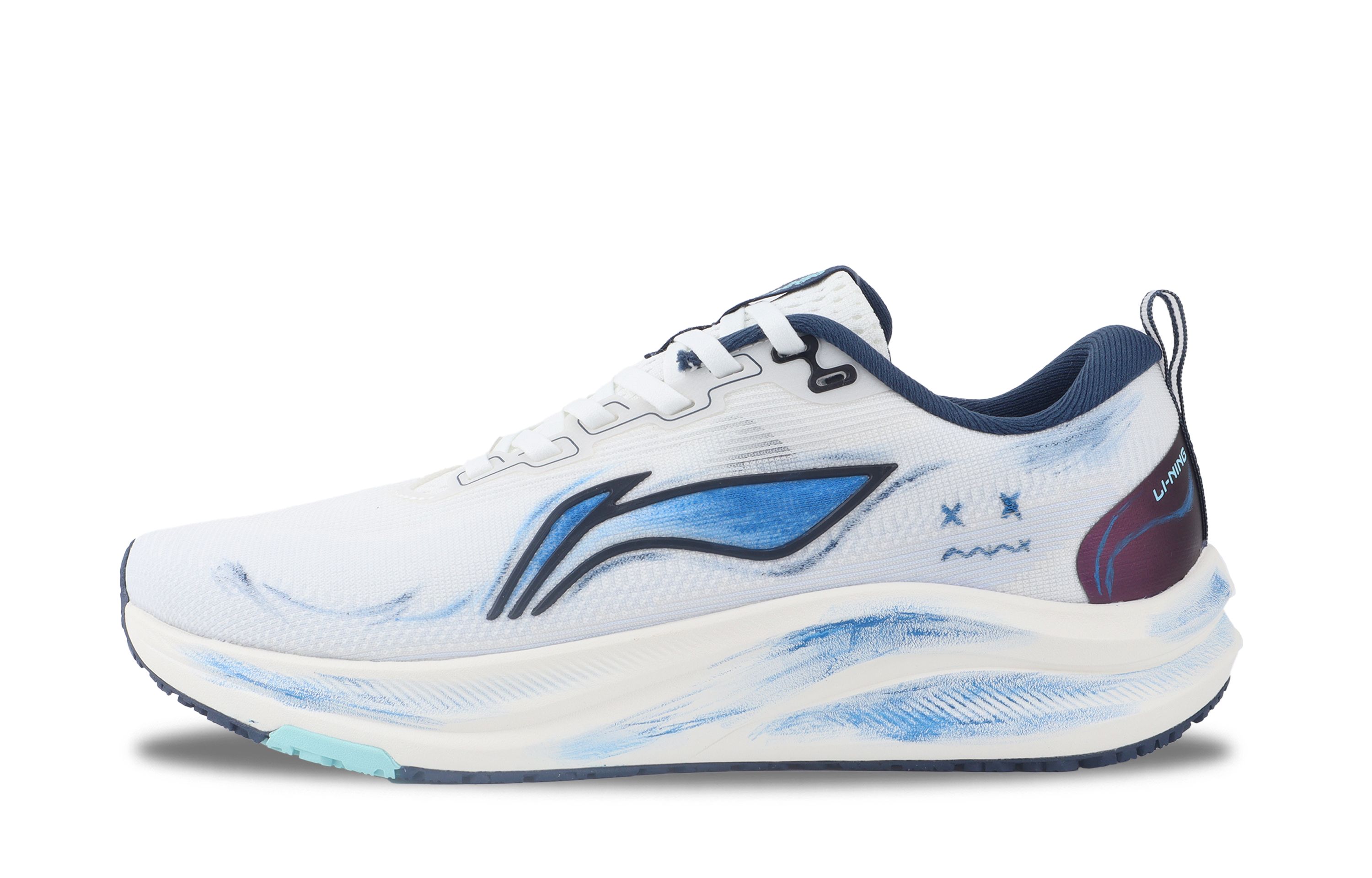 LINING Red Hare 8 Running Shoes Men's Low top White/Black/Blue купить в интернет-магазине Yoocart с быстрой доставкой по России.
