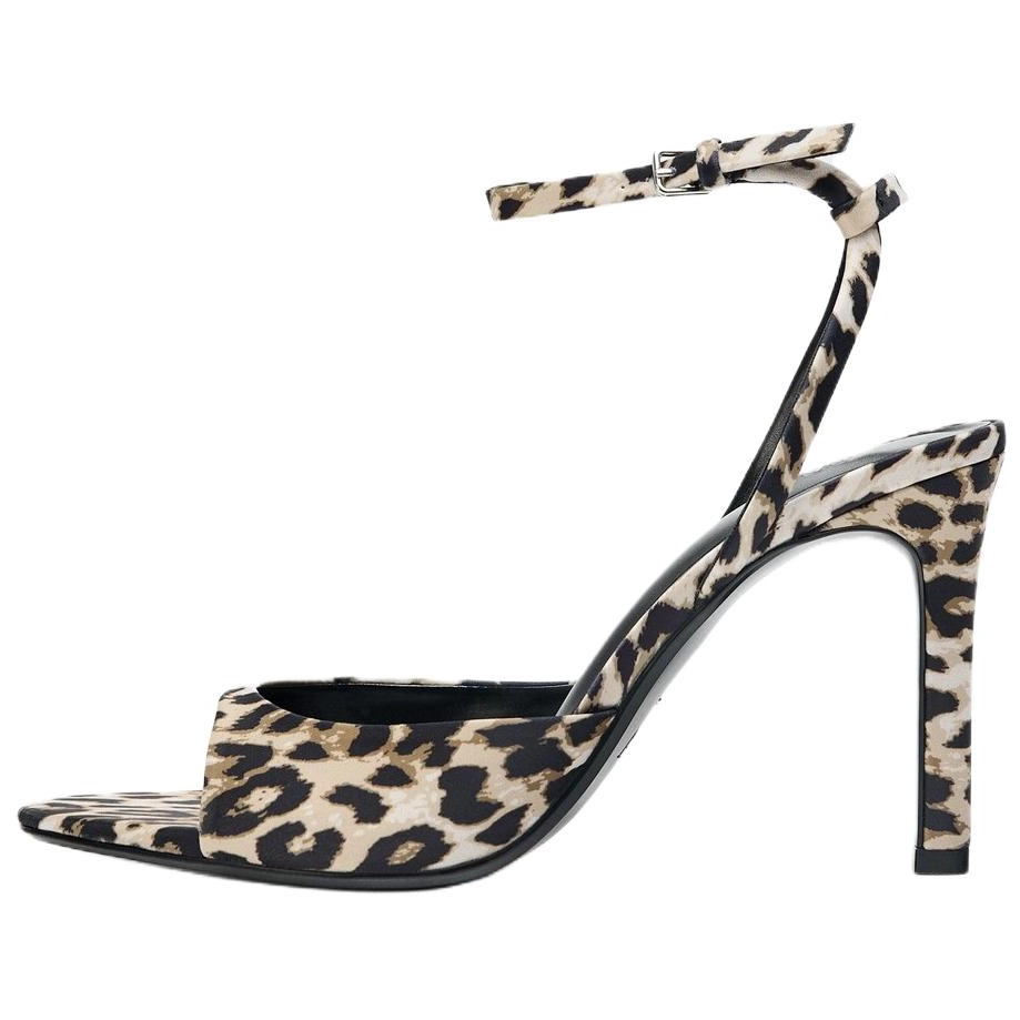 ZARA One Strap Sandals Women's Black Brown
