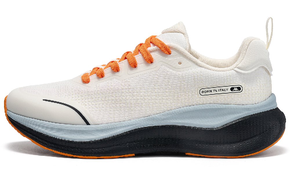 Kappa Anti Slip Wear Resistant Low Top Running Shoes Unisex Heron Feather White
