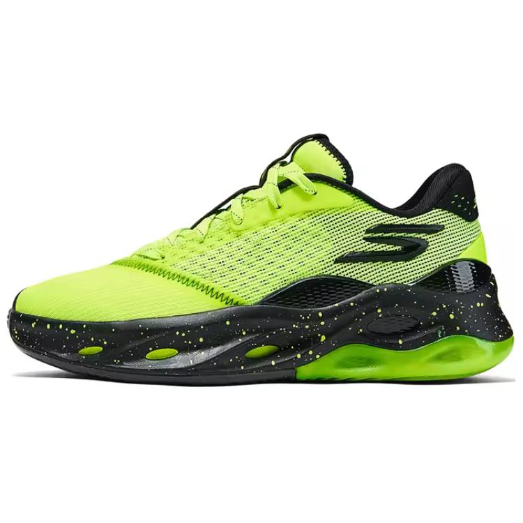 Skechers Low Top Basketball Shoes Men's Yellow Green Black
