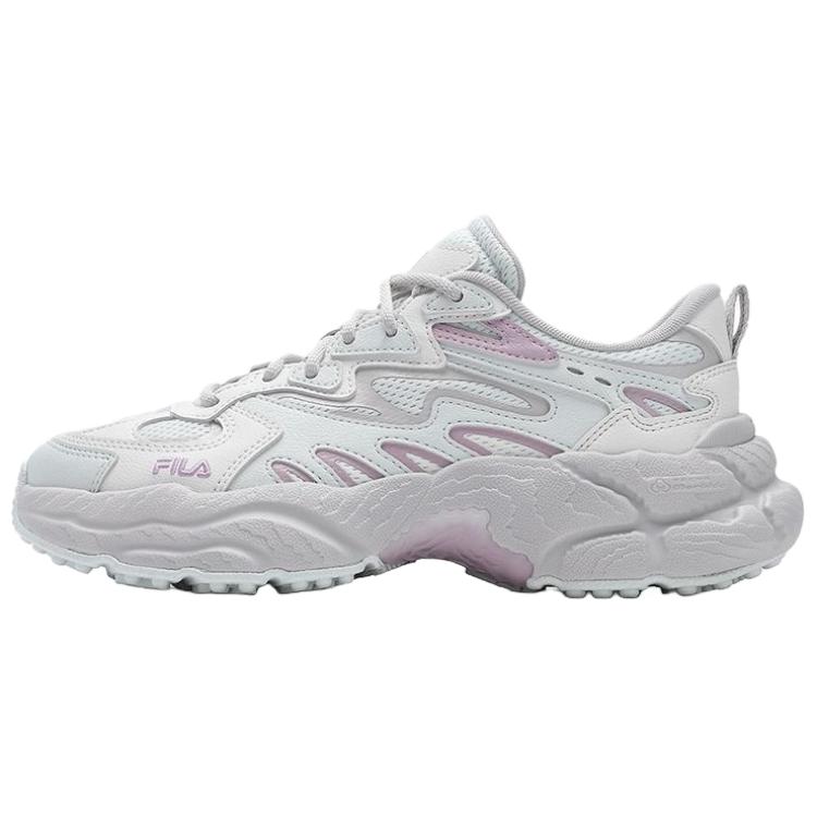 FILA Fern Sneakers Anti Slip Wear Resistant Low Top Casual Shoes Women's White Pink