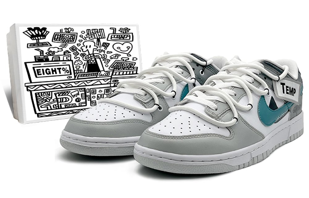 Nike Dunk 'Pure Platinum' Anti-Slip Wear-Resistant Low-Top Skateboard Shoes Men's Gray Blue