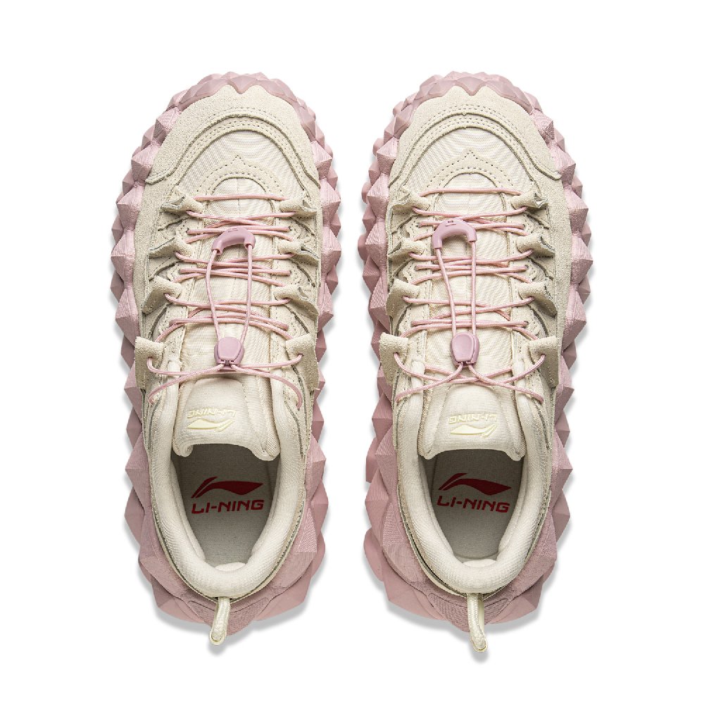 LiNing Rebound Cushioning Low-Top Casual Shoes Unisex Gray Pink