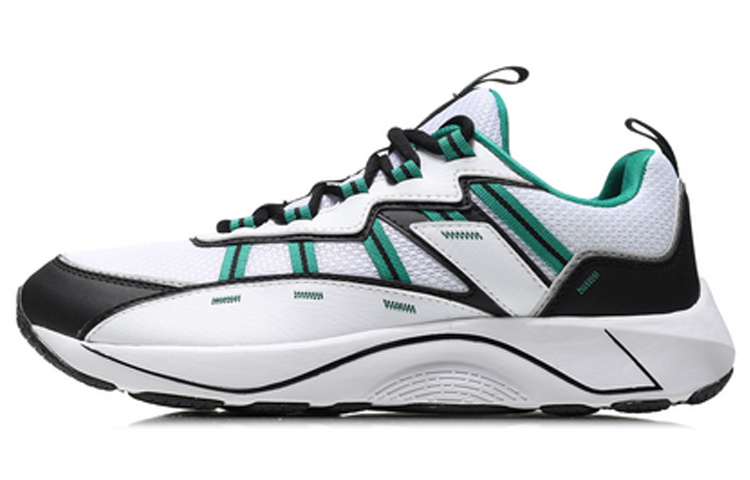LiNing QingYun Cushioning Lightweight Wear-Resistant Slip-Resistant Low-Top Running Shoes Men's White Turquoise