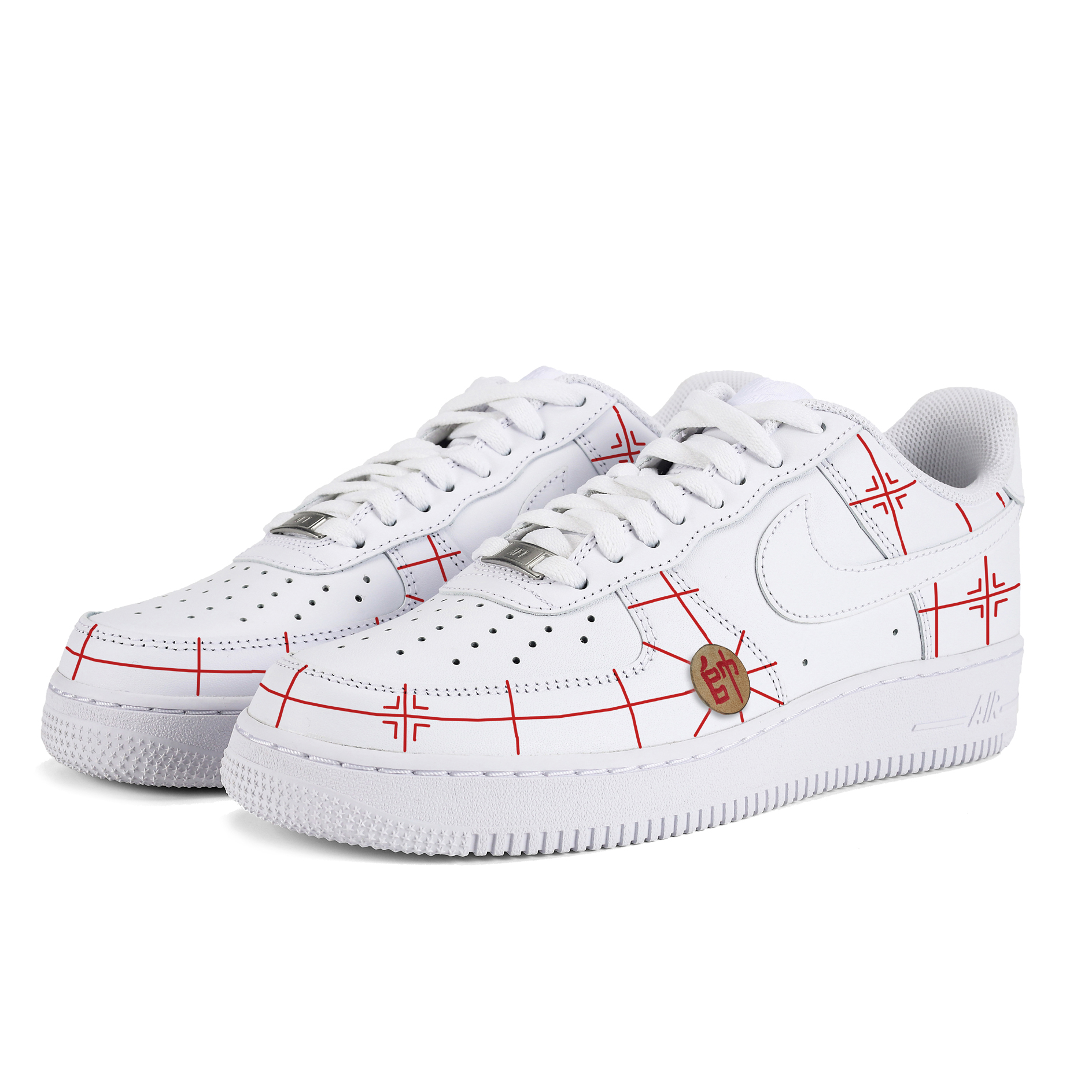 Nike Air Force 1 Air Force 1 Low-Top Skateboard Shoes Men White Red купить в интернет-магазине Yoocart с быстрой доставкой по России.
