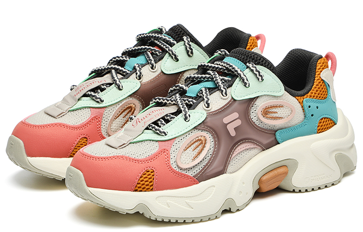 FILA FUSION Raccoon Sneakers 'Orange Aqua' Women's