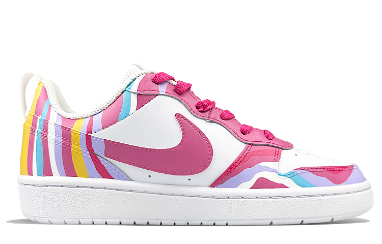 Nike Court Borough Slip-Resistant Cushioning Wear-Resistant Low-Top Skateboard Shoes GS Pink Yellow купить в интернет-магазине Yoocart с быстрой доставкой по России.