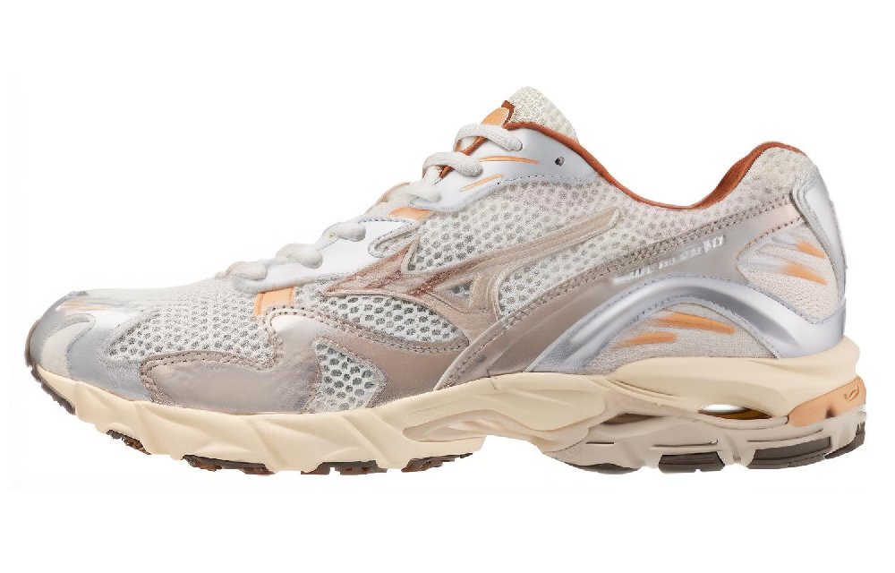 Mizuno Wave Rider 10 White Silver Orange