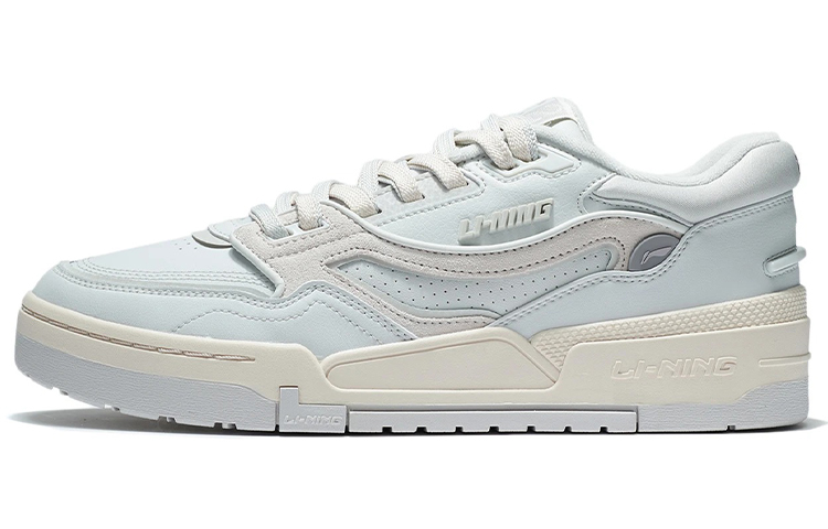LiNing 001 BTC Lightweight And Breathable Low Top Skateboard Shoes Men's Frost White Gray