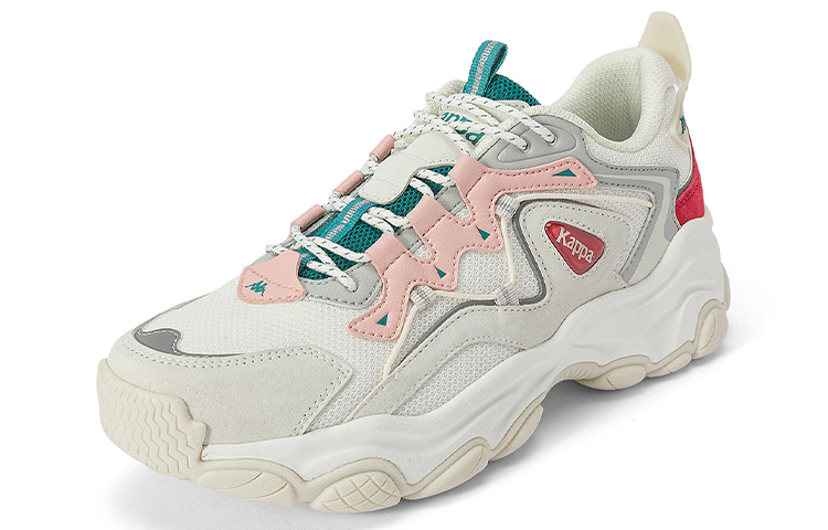 Kappa Abrasion Resistant Low Top Chunky Sneakers Women's Gray Beige Purple
