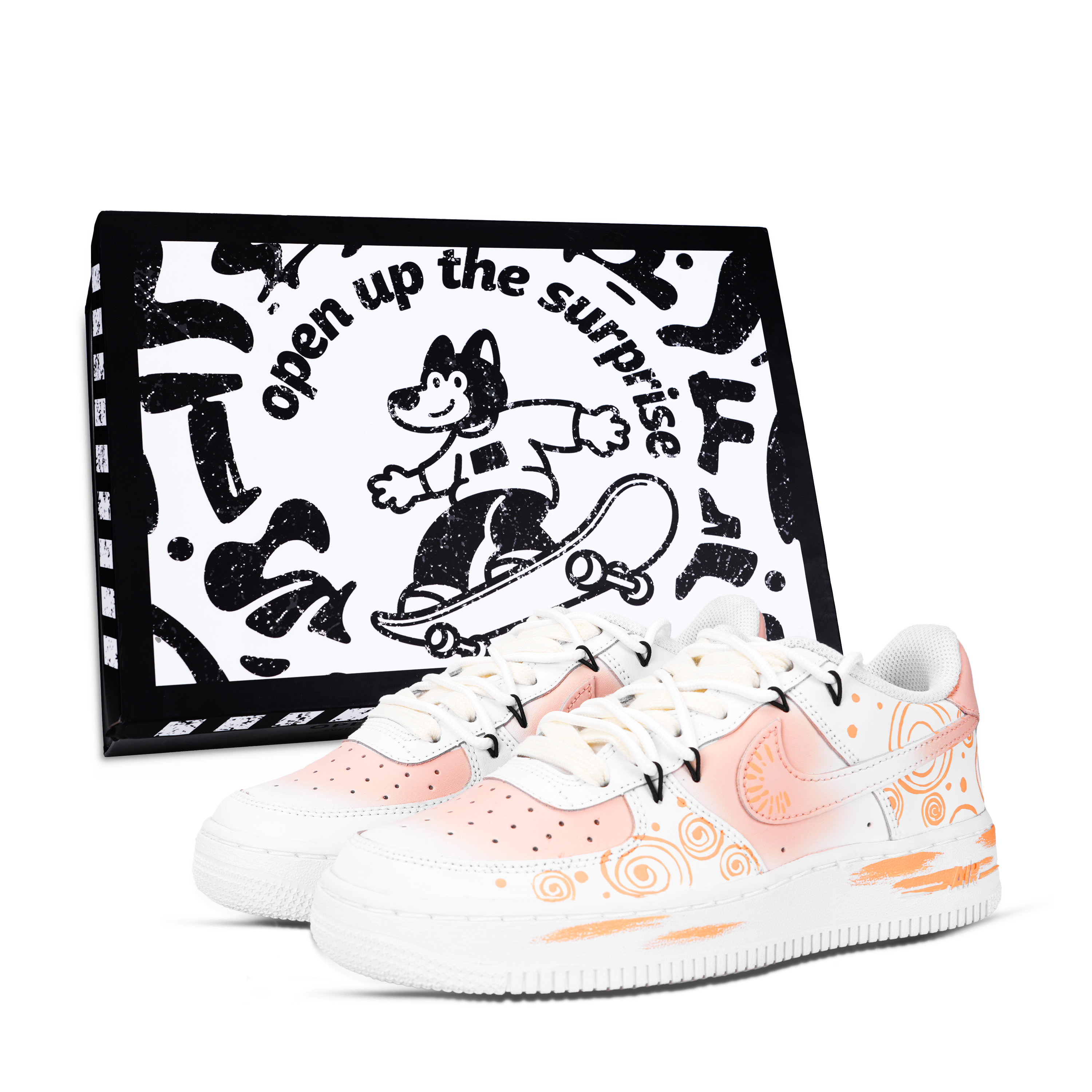 Nike Air Force 1 Cerulean Denim Thermal Abrasion Resistant Low top Skateboard Shoes Unisex White Orange
