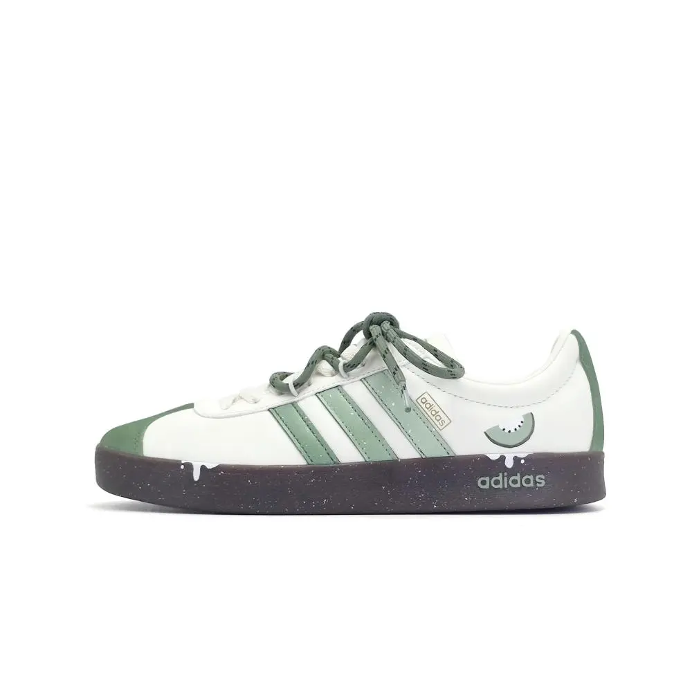 Adidas VL COURT 2.0 Abrasion Resistant Low top German Army Trainers Unisex White Green