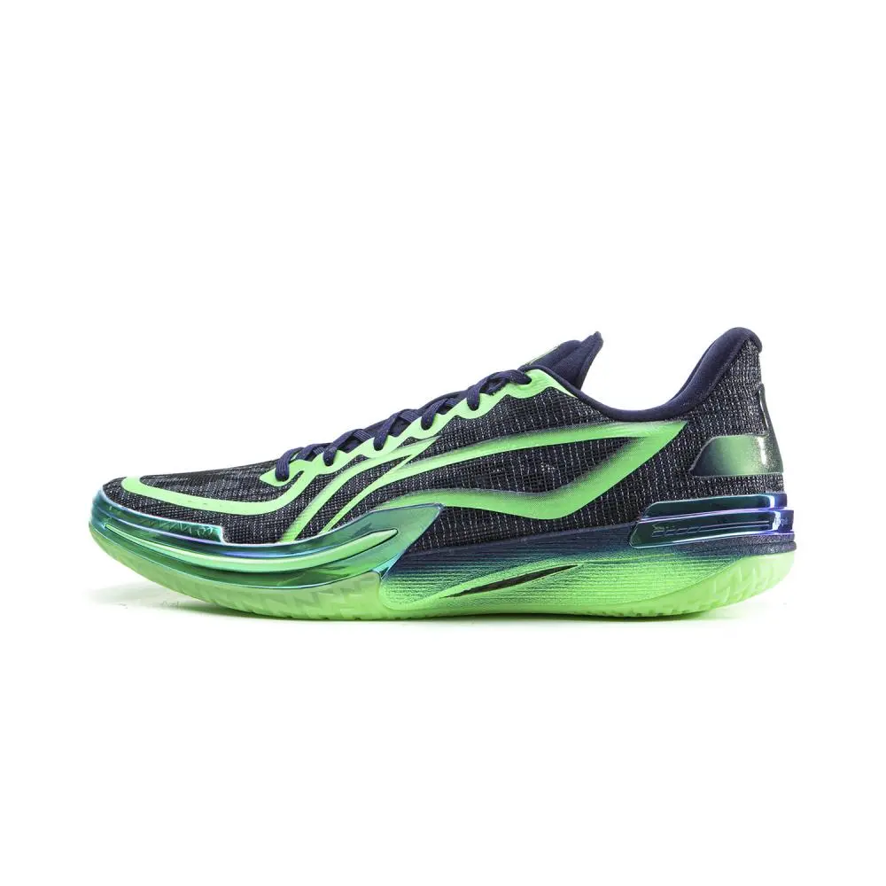 LINING Gamma Basketball Shoes Men's Low top Black Green
