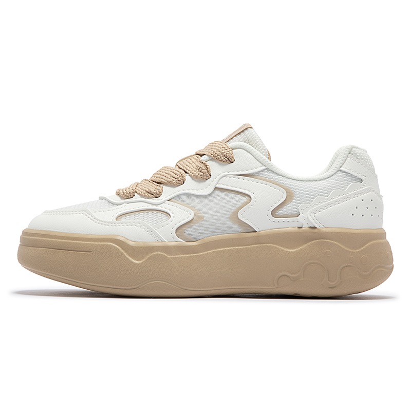 361° Low-Top Skateboard Shoes Women's White Brown