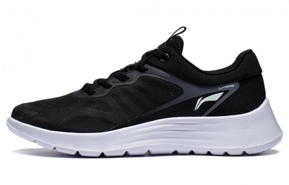 LiNing Feather Cushioning Abrasion Resistant Breathable Low Top Casual Running Shoes Women's Black