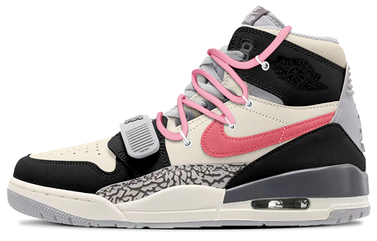 Jordan Legacy 312 High-Top Vintage Basketball Shoes Men's Pink Black