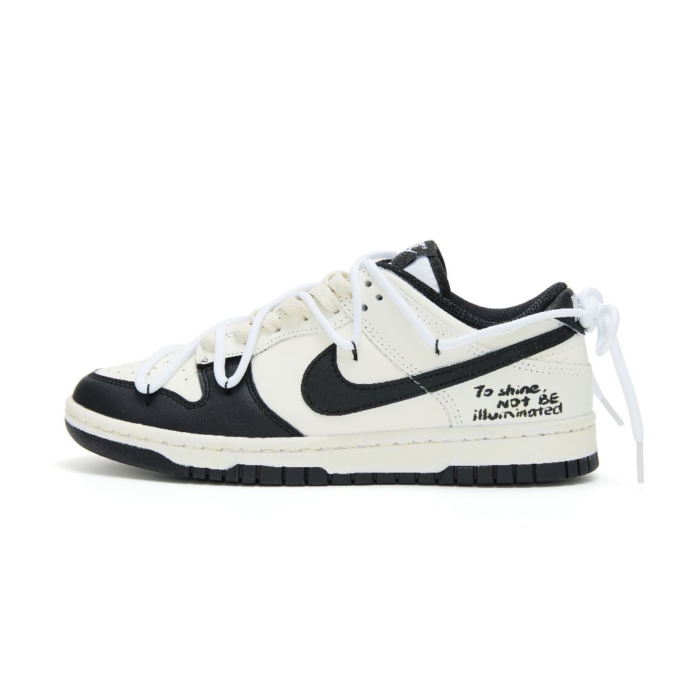 Nike Dunk Low-Top Skateboard Shoes Women's Black White
