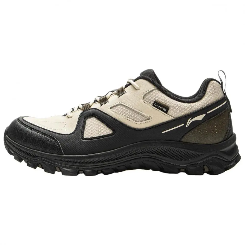 LiNing Cushioning Abrasion Resistant Breathable Low top Casual Shoes Men's Black Oat Gray