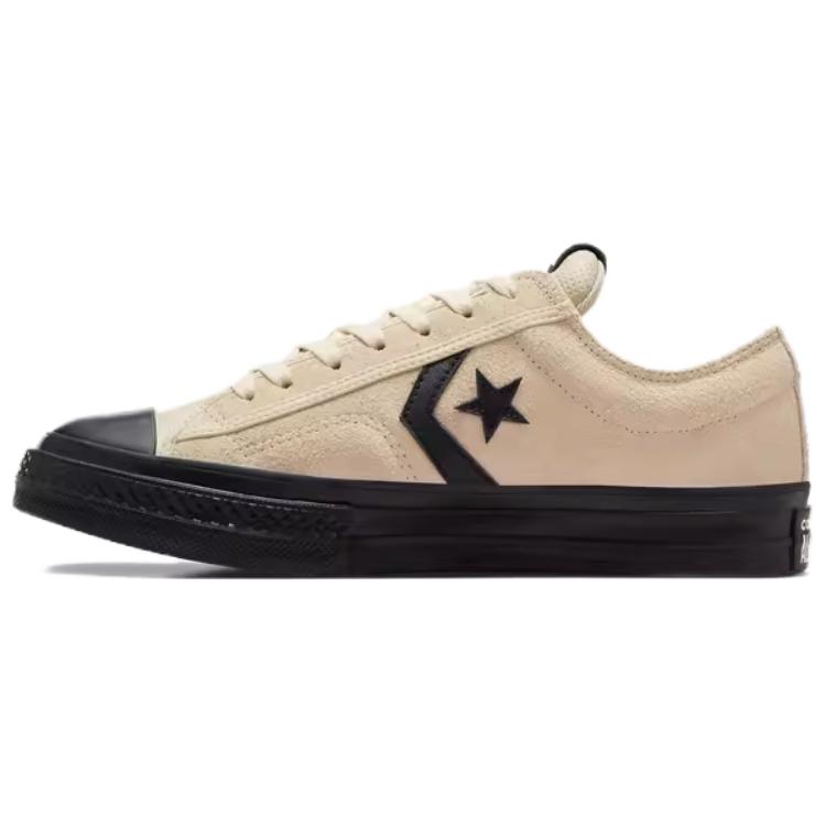 Converse Star Player 76 Non-slip Lightweight Low-Top Skateboard Shoes Unisex Beige Black