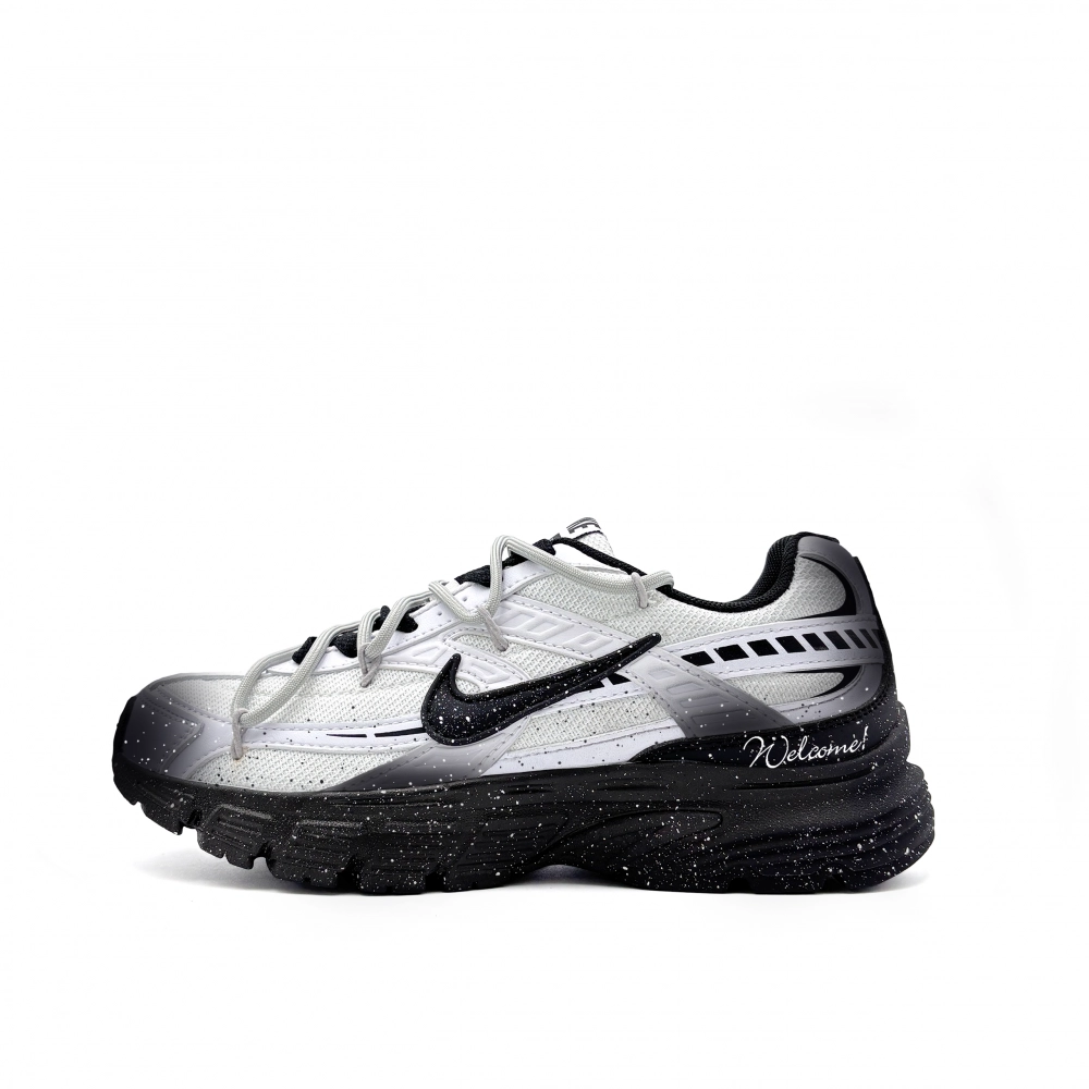 Nike Initiator Cushioning, Wear Resistant Low top Casual City Commute Running Shoes Unisex Black White Gray
