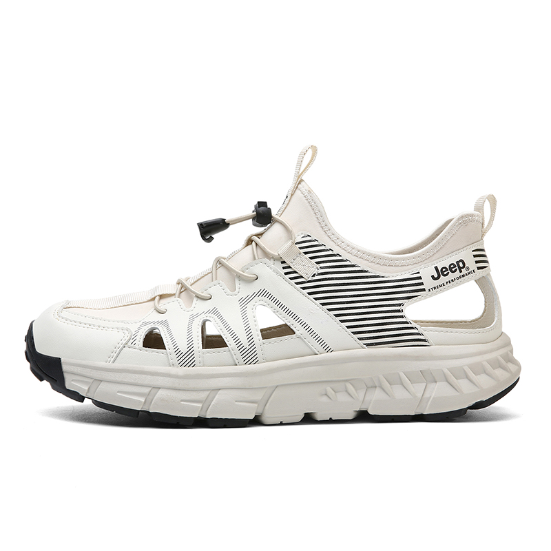 Jeep Wear-Resistant Slip-Resistant River Trekking Shoes Unisex Ecru