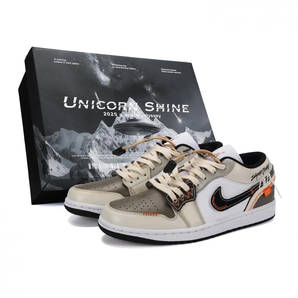 Jordan Air Jordan 1 Brown Shadow Walker Abrasion Resistant Low top Vintage Basketball Shoes Men's Brown