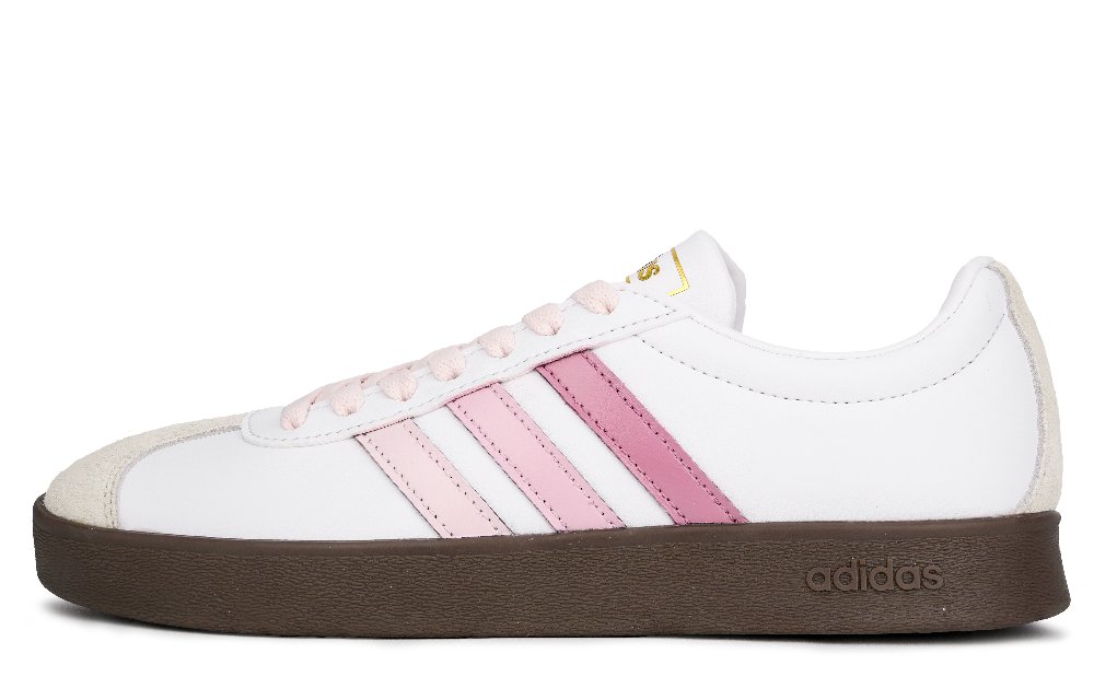 Adidas Neo Vl Court Classic Snow Kiss Cherry Blossom Abrasion Resistant Low Top Skateboard Shoes Women's White Pink