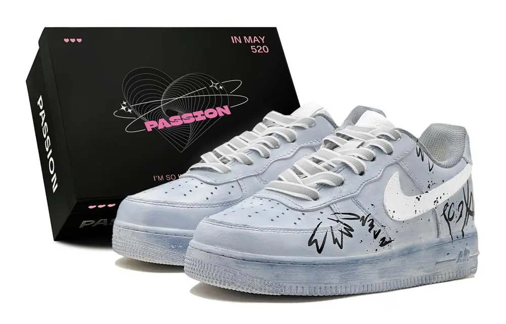 Nike Air Force 1 Skateboard Shoes Women's Low top Black