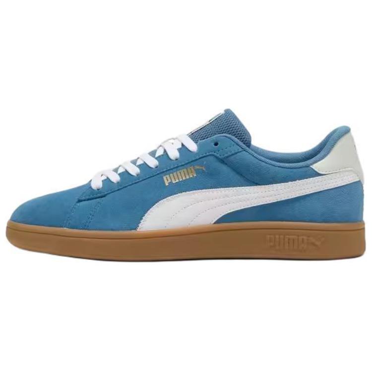 PUMA Smash 3.0 Skateboard Shoes Unisex Low-Top Horizon Blue-White-Gum Color