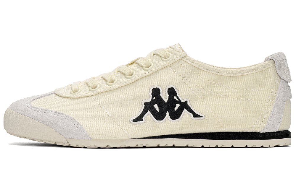 Kappa Back to Back Abrasion Resistant Breathable Slip Resistant Low Top Canvas Shoes Unisex Winter Day White, Black