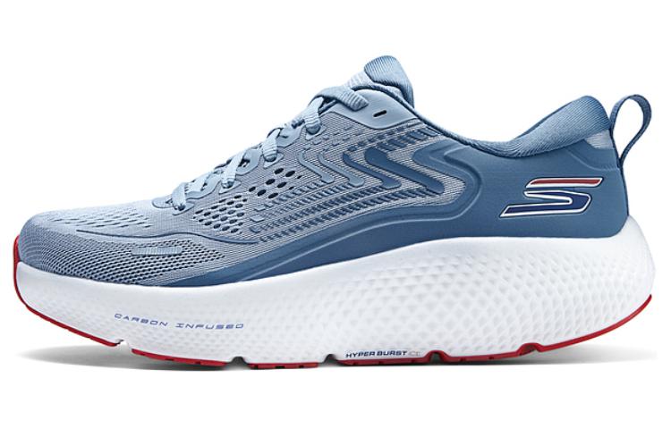 Skechers Cushioning Wear-Resistant Low-Top Running Shoes Men's Light Blue