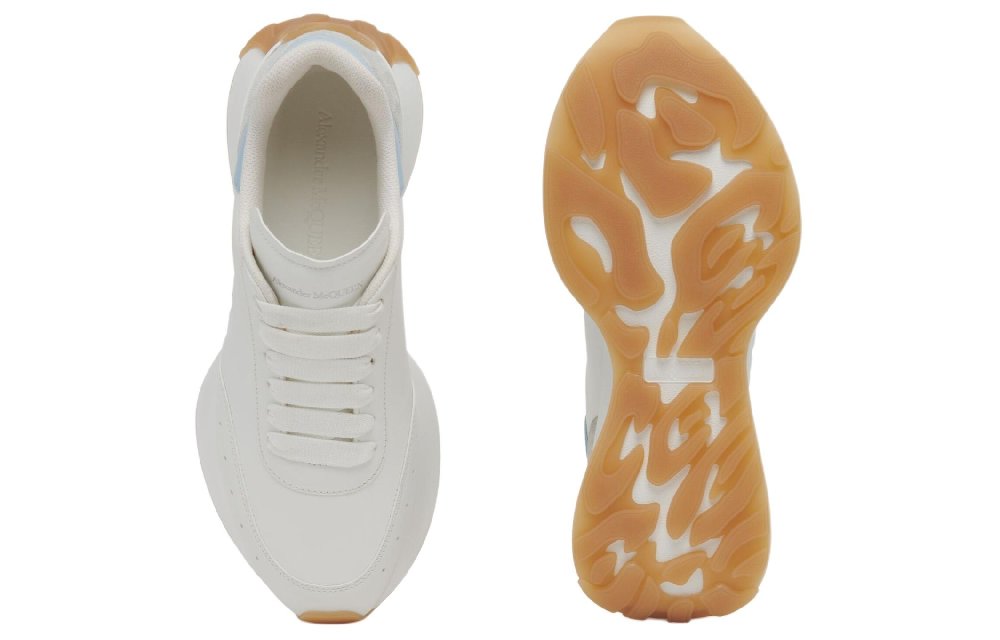 Alexander McQueen Sprint Runner Low-Top Casual Shoes Women's White Blue