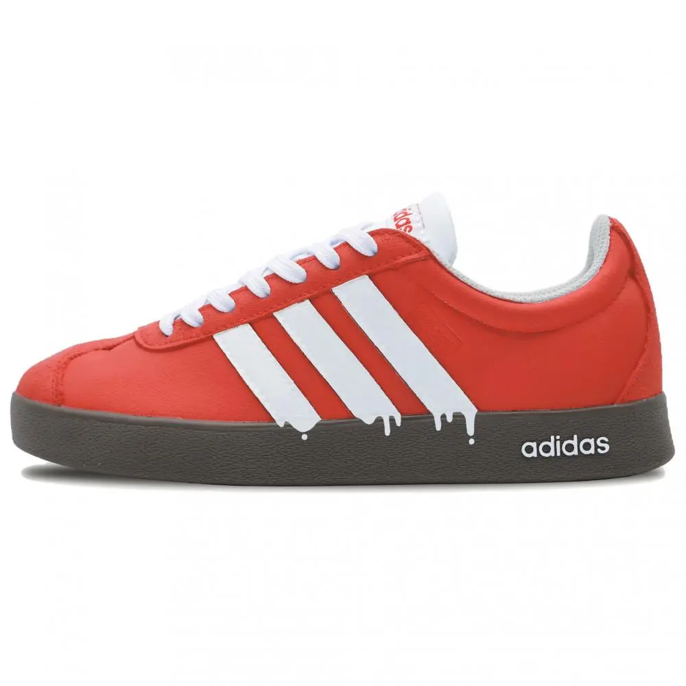 Adidas VL COURT 2.0 Begonia Cong Abrasion Resistant Low top Skateboard Shoes Women's Red