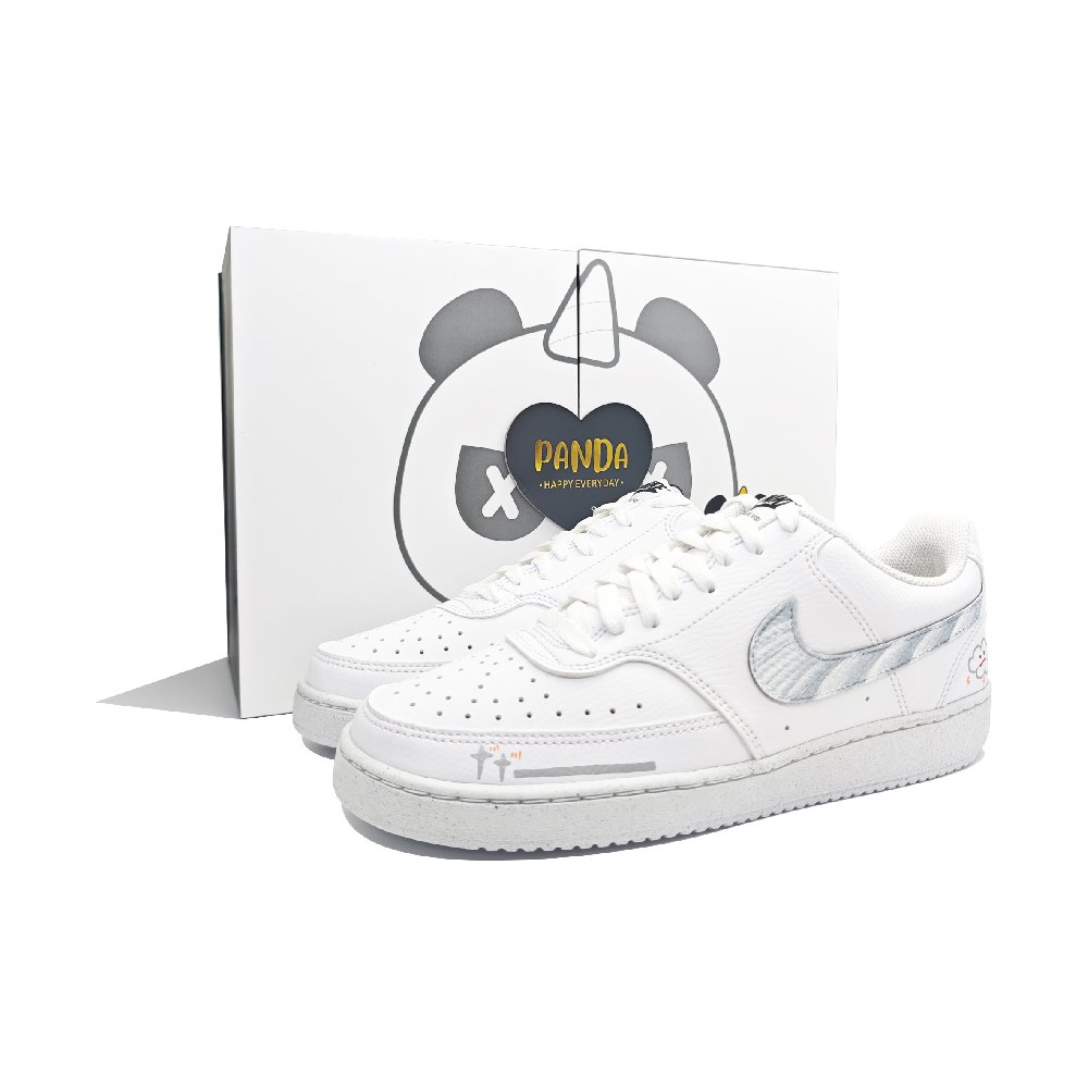 Nike Court Vision 1 White Moonlight Box Abrasion Resistant Low Top Skateboard Shoes Unisex White