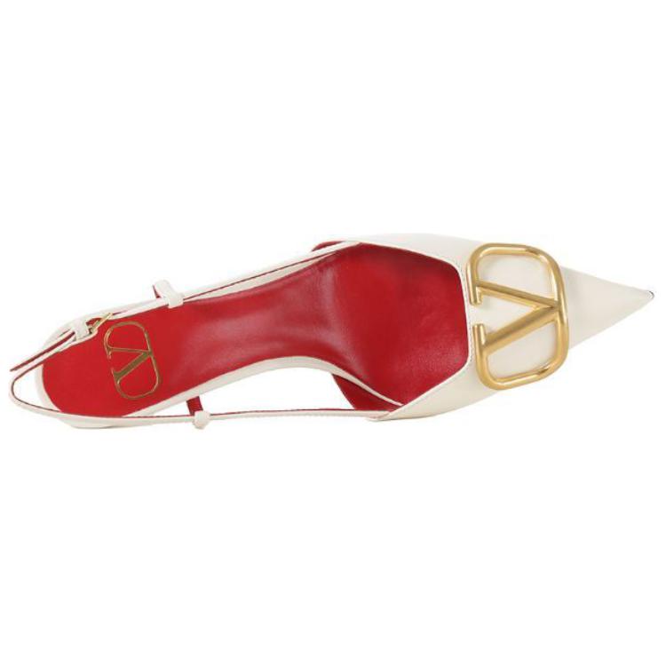 Valentino Vlogo High Heels 8cm Women's Ivory White