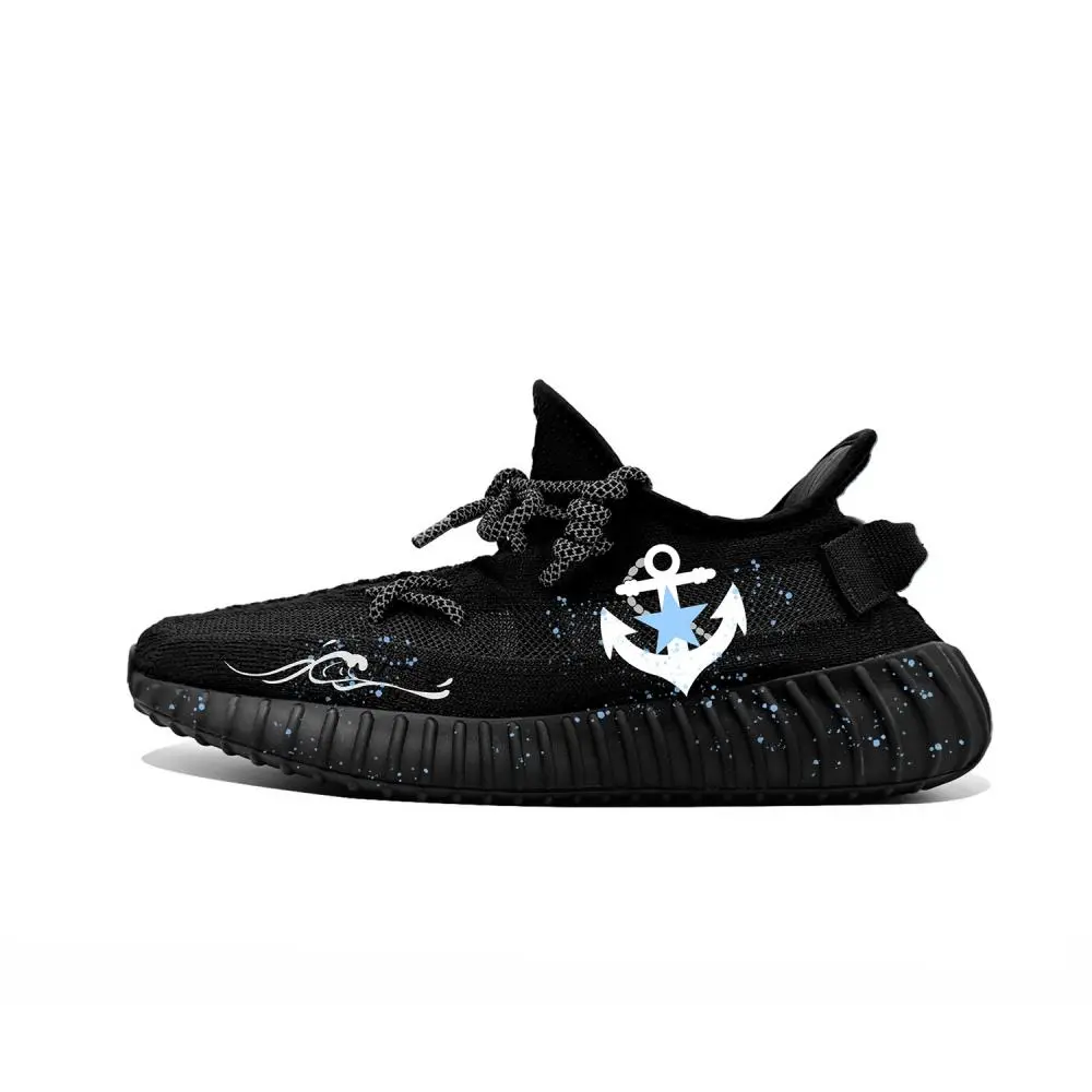 Adidas Originals Yeezy Boost 350 V2 Wave Riding Cushioning, Wear Resistant Low top Casual Shoes Unisex Black