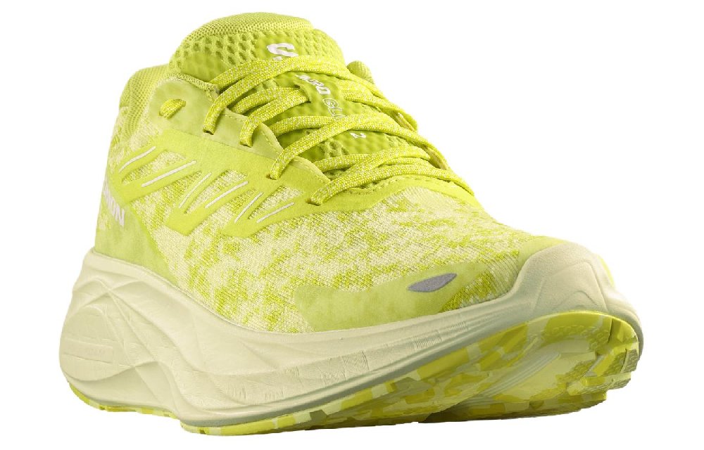 SALOMON AERO GLIDE 2 Shock Absorbers Low Top Running Shoes Men's Yellow Green