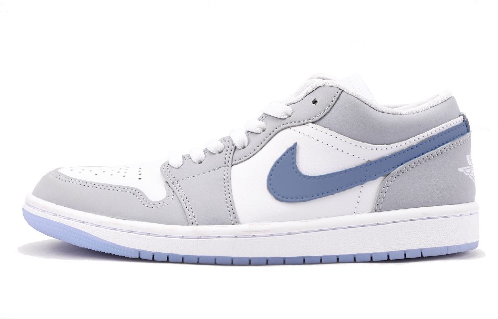 Jordan Air Jordan 1 Anti-Slip And Wear-Resistant Coverage Low-Top Vintage Basketball Shoes Women's Sky Blue