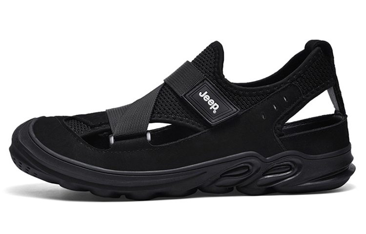 Jeep Beach Slippers Sandals Men's Black