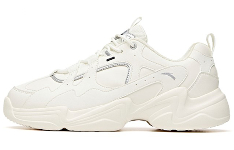 ANTA Chunky Sneakers Women's Low-Top Silver White