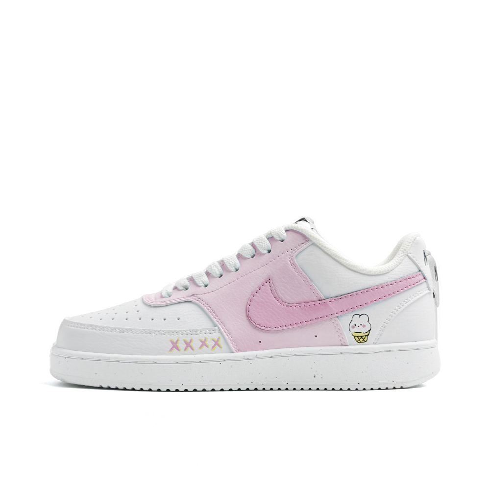 Nike Court Vision 1 Low Top Skateboard Shoes Unisex White