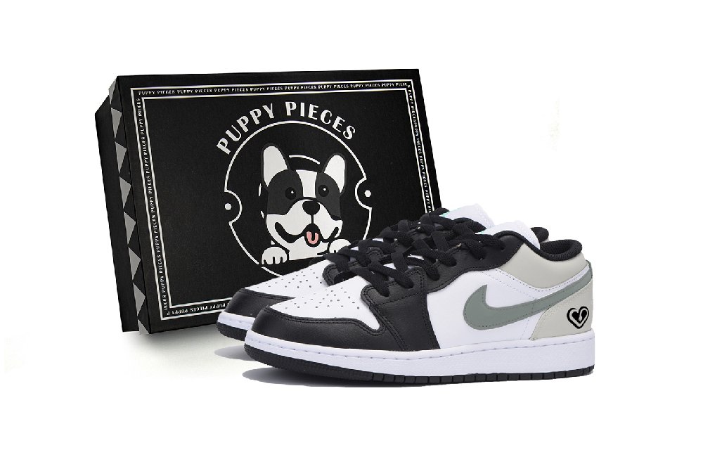 Jordan Air Jordan 1 Vintage Basketball Shoes Men Low Top Black Gray