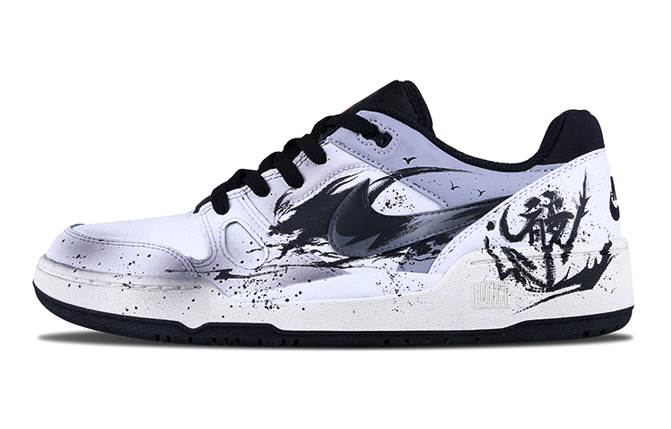 Nike Full Force Xuan Dragon Cushioning Low Top Skateboard Shoes Men's Black White Gray