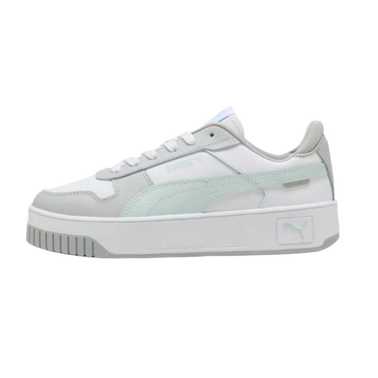 PUMA Carina Street Low Top Skateboard Shoes Women's White Gray