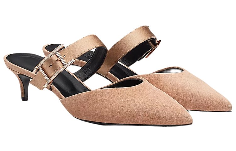 HERMES Closed Toe Slippers Women's Pink купить в интернет-магазине Yoocart с быстрой доставкой по России.