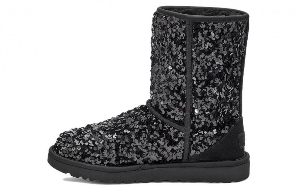 UGG Classic Short Chunky Sequin Boot Black Women's