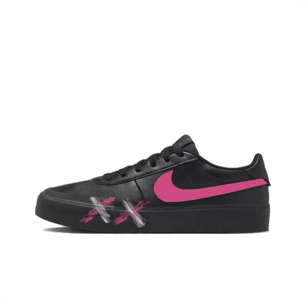 Nike Court Shot Wear resistant And Lightweight Low top Skateboard Shoes Men's Black
